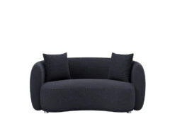 Lilly 2 Seater Curved Sofa -Home Decor Shop 0754412SEBLA Lilly 2 Seat Sofa Kuka Black H2