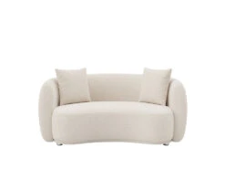 Lilly 2 Seater Curved Sofa -Home Decor Shop 0754412SEWHI Lilly 2 Seat Sofa Hana White H2