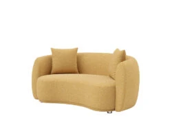 Lilly 2 Seater Curved Sofa -Home Decor Shop 0754412SEYEL Lilly 2 Seat Sofa Hana Mustard H1
