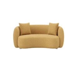 Lilly 2 Seater Curved Sofa -Home Decor Shop 0754412SEYEL Lilly 2 Seat Sofa Hana Mustard H2