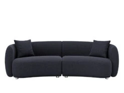 Lilly 4 Seater Curved Sofa -Home Decor Shop 0754414SEBLA Lilly 4 Seat Sofa Kuka Black H2