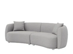 Lilly 4 Seater Curved Sofa -Home Decor Shop 0754414SELBL Lilly 4 Seat Sofa Hana Light Blue H1