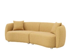 Lilly 4 Seater Curved Sofa -Home Decor Shop 0754414SEYEL Lilly 4 Seat Sofa Hana Mustard H1