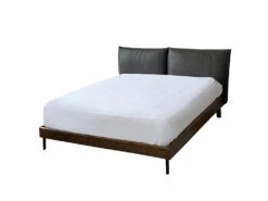 Miles Queen Bed, Parrot Grey Leather