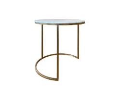 Alexa Nesting Side Table, Marble Top Large