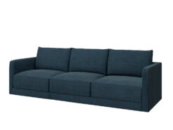 Basel Mini 3 Seat Sofa -Home Decor Shop 3Seat BLU ArcticBlueVelvet