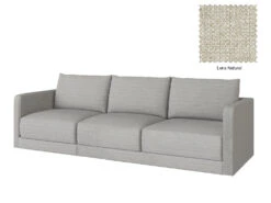 Basel Mini 3 Seat Sofa -Home Decor Shop 3Seat CRE LenaNaturalFabric