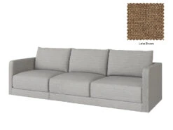 Basel Mini 3 Seat Sofa -Home Decor Shop 3Seat DBR LenaBrownFabric