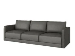 Basel Mini 3 Seat Sofa -Home Decor Shop 3Seat DGY CortinaCharcoalLeather