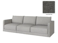 Basel Mini 3 Seat Sofa -Home Decor Shop 3Seat DGY LenaDarkGreyFabric