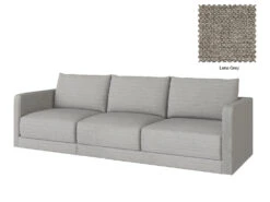 Basel Mini 3 Seat Sofa -Home Decor Shop 3Seat GRY LenaGreyFabric