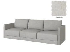 Basel Mini 3 Seat Sofa -Home Decor Shop 3Seat LGY ChelseaGreyFabric