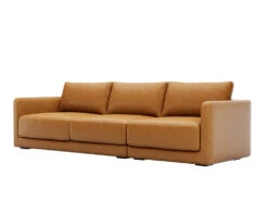 Basel Mini 3 Seat Sofa -Home Decor Shop 3Seat MAP ParrotMapleLeather