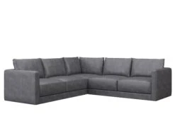Basel 5 Seat L Shape Sofa 23 Basel 5 Seat L Shape Sofa -Home Decor Shop 5 seat L Cortina Charcoal Leather H4