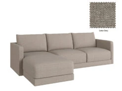 Basel 3 Seat L Shape Left Sofa 31 Basel 3 Seat L Shape Left Sofa -Home Decor Shop Basel 3LL 14 GRY Lena Grey