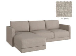 Basel 3 Seat L Shape Left Sofa 32 Basel 3 Seat L Shape Left Sofa -Home Decor Shop Basel 3LL 15 LGY Lena Light Grey