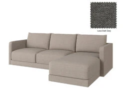 Basel Mini 3 Seat L Shape Right Sofa 33 Basel Mini 3 Seat L Shape Right Sofa -Home Decor Shop Basel 3LR 13 DGY Lena Dark Grey 1