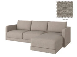 Basel Mini 3 Seat L Shape Right Sofa 34 Basel Mini 3 Seat L Shape Right Sofa -Home Decor Shop Basel 3LR 14 GRY Lena Grey 1
