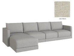 Basel 4 Seat L Shape Left Sofa 29 Basel 4 Seat L Shape Left Sofa -Home Decor Shop Basel 4LL 09 CRE Lena Natural