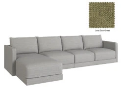 Basel 4 Seat L Shape Left Sofa 32 Basel 4 Seat L Shape Left Sofa -Home Decor Shop Basel 4LL 12 DGN Lena Dark Green