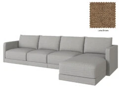 Basel 4 Seat L Shape Right Sofa 31 Basel 4 Seat L Shape Right Sofa -Home Decor Shop Basel 4LR 11 DBR Lena Brown