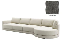 Basel 4 Seat Round Right Chaise Sofa 23 Basel 4 Seat Round Right Chaise Sofa -Home Decor Shop Basel Round ChaiseR 13 DGY Lena Dark Grey