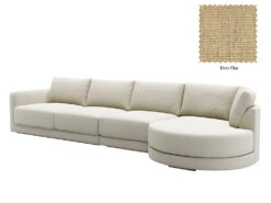 Basel 4 Seat Round Right Chaise Sofa 27 Basel 4 Seat Round Right Chaise Sofa -Home Decor Shop Basel Round ChaiseR 18 GRY Eton Flax