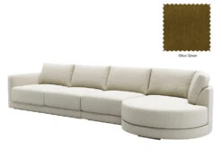 Basel 4 Seat Round Right Chaise Sofa 35 Basel 4 Seat Round Right Chaise Sofa -Home Decor Shop Basel Round ChaiseR 25 GRN Olive Green