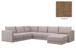 Basel U Shape Chaise Sofa 31 Basel U Shape Chaise Sofa -Home Decor Shop Basel U 11 DBR Lena Brown