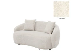 Dawn 3 Seater Curved Sofa -Home Decor Shop Dawn 3 seat F26 Fila Cream