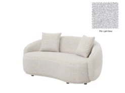 Dawn 3 Seater Curved Sofa -Home Decor Shop Dawn 3 seat F28 Fila Light Grey