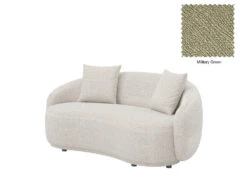 Dawn 3 Seater Curved Sofa -Home Decor Shop Dawn 3 seat F56 Military Green