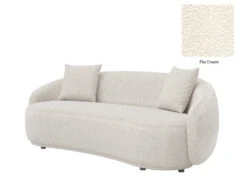 Dawn 4 Seater Curved Sofa -Home Decor Shop Dawn 4 seat F26 Fila Cream