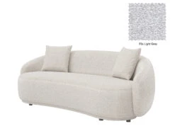Dawn 4 Seater Curved Sofa -Home Decor Shop Dawn 4 seat F28 Fila Light Grey