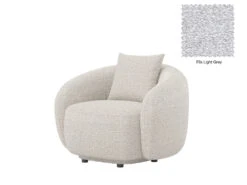 Dawn Curved Armchair -Home Decor Shop Dawn armchair F28 Fila Light Grey