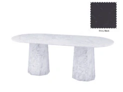 Giovanni Oval Marble Dining Table -Home Decor Shop Giovanni Oval Marble Dining Table black