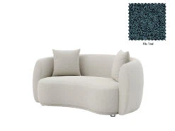 Lilly 2 Seater Curved Sofa -Home Decor Shop Lilly 2 seat F29 Fila Teal