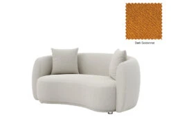 Lilly 2 Seater Curved Sofa -Home Decor Shop Lilly 2 seat F53 Dark Goldenrod