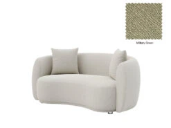 Lilly 2 Seater Curved Sofa -Home Decor Shop Lilly 2 seat F56 Military Green