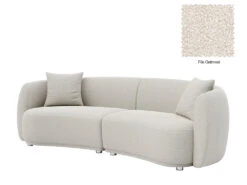 Lilly 4 Seater Curved Sofa -Home Decor Shop Lilly 4 seat F27 Fila Natural