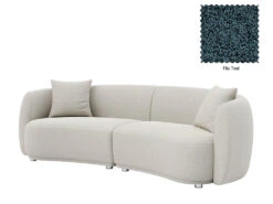 Lilly 4 Seater Curved Sofa -Home Decor Shop Lilly 4 seat F29 Fila Teal