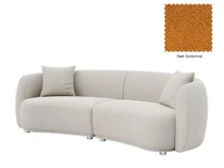 Lilly 4 Seater Curved Sofa -Home Decor Shop Lilly 4 seat F53 Dark Goldenrod