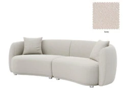 Lilly 4 Seater Curved Sofa -Home Decor Shop Lilly 4 seat F55 Ivory
