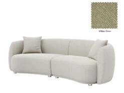 Lilly 4 Seater Curved Sofa -Home Decor Shop Lilly 4 seat F56 Military Green